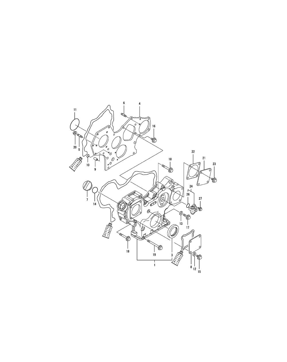 Engine Gear Housing Diagram and Parts List for SX3100 54ALB4S727-54ALB4SW727-54ALB4SX727-54ALB4SY727-54ALB4SZ727-54AMB4S727-54AMB4SW727-54AMB4SX727-54AMB4SY727-54AMB4SZ727 Cub Cadet Lawn Tractor